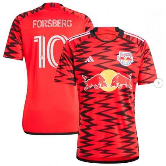 Men New York Red Bulls Emil Forsberg adidas Red 2024 Legacy Replica Player Jersey